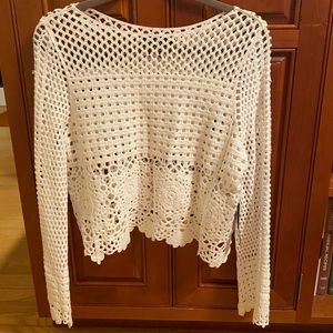 Lace white long sleeve top- brand new with tags!